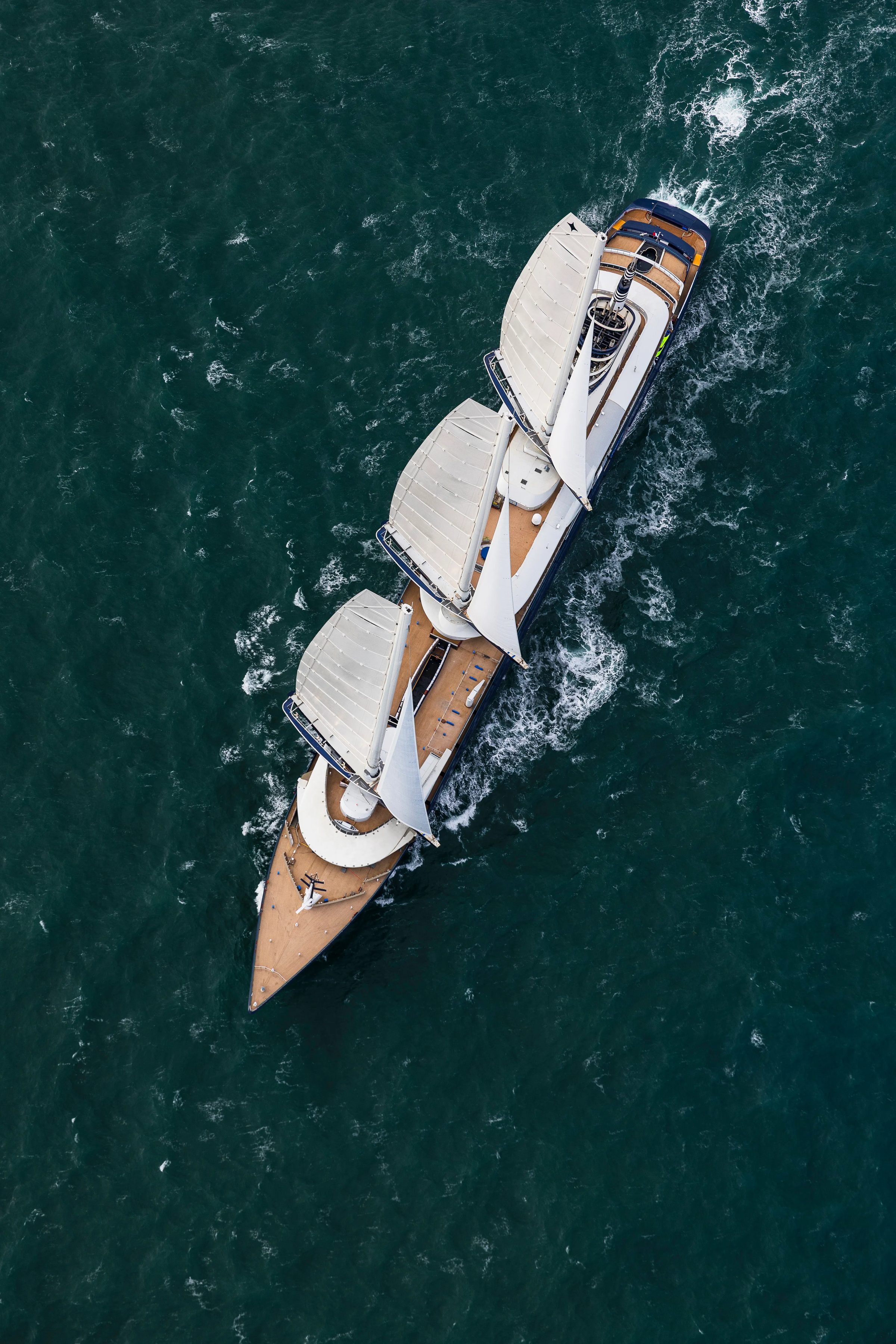 The Orient Express sailing yacht at sea